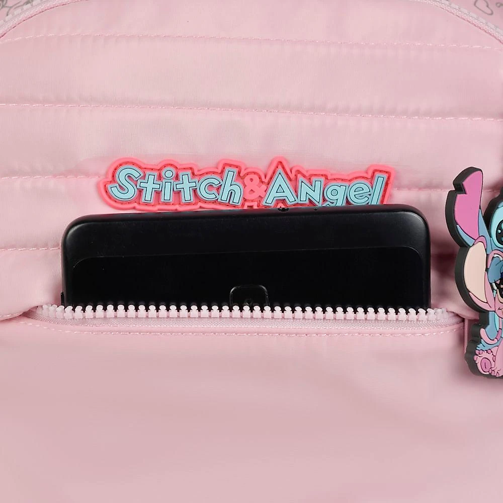 Mochila de 4 Rodinhas Feminina Stitch & Angel Rosa Claro Rosa claro