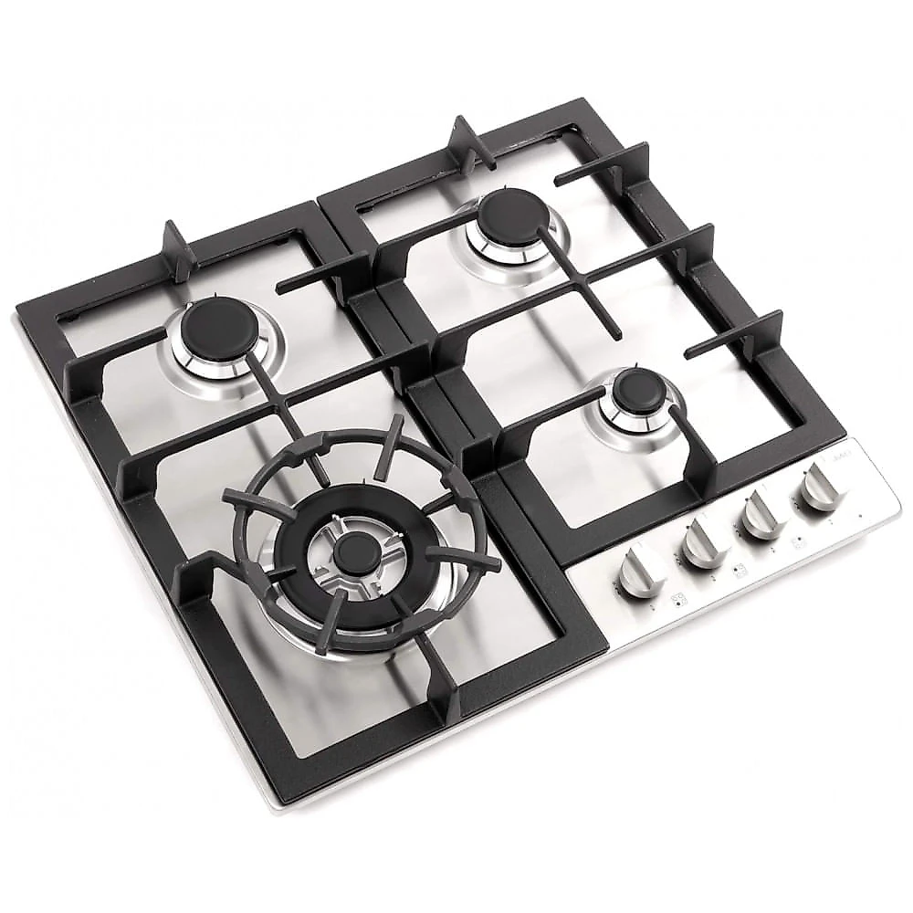 Cooktop a gás de embutir 61cm Cosmo inox 4 queimadores selados grade em ferro fundido acendimento eletrônico 110V