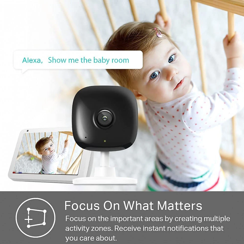 Baba Eletrônica 2K QHD com Detecção de Choro, Áudio Bidirecional e Compatível com Alexa e Google Home, Kasa Smart Kasa...