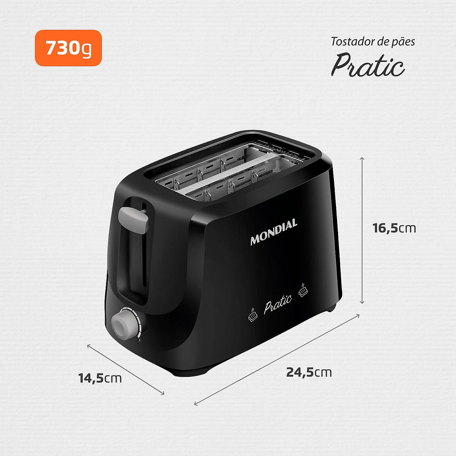Torradeira de Pães Pratic Mondial - T-18 TOSTADOR DE PÃES T-18 127V/60HZ .