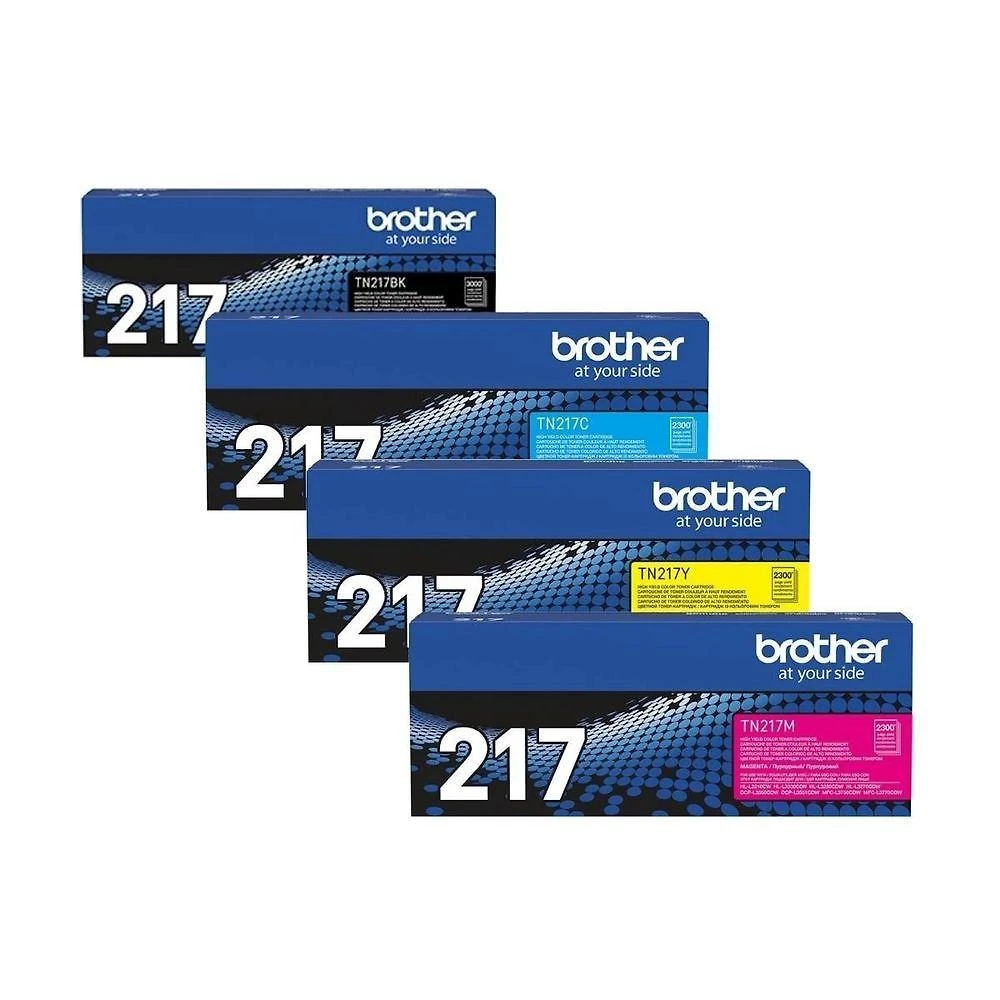 Kit Toner TN-217 Original com 4 Cores para MFC-L3750CDW HLL-3210CW DCP-L3551CDW