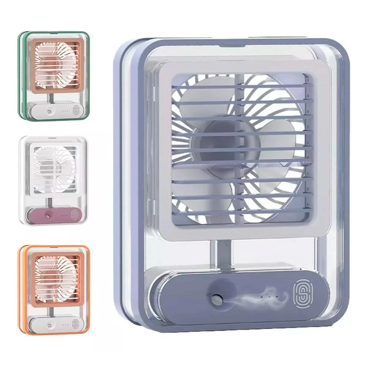 Mini Ventilador Portátil Recarregável 3 Velocidades LED