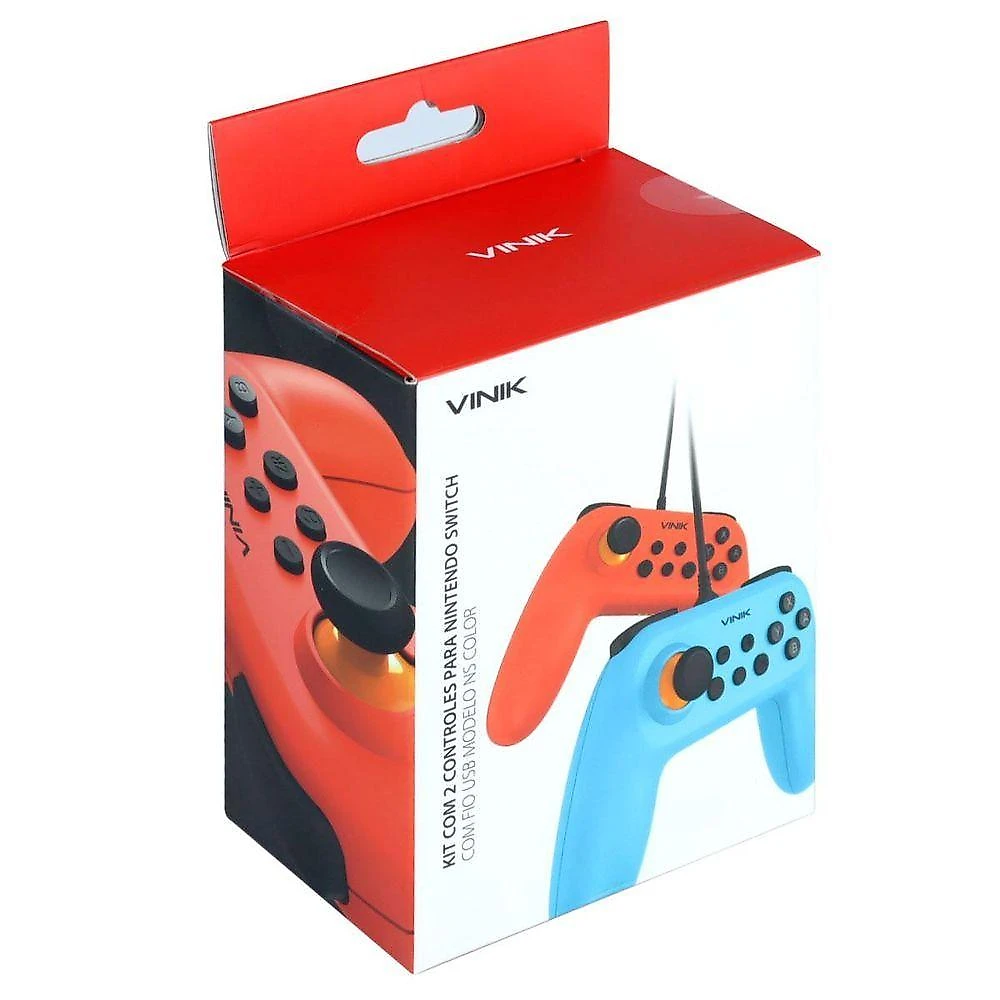 Kit Com 2 Controles Usb Switch/nintendo Switch - Vinik...