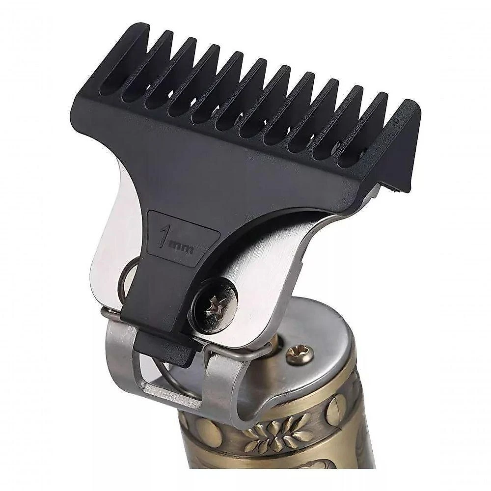 Aparador de Barba e Cabelo Aquilae T9 Dragão Dourada Profissional sem Fio Recarregável Dourado