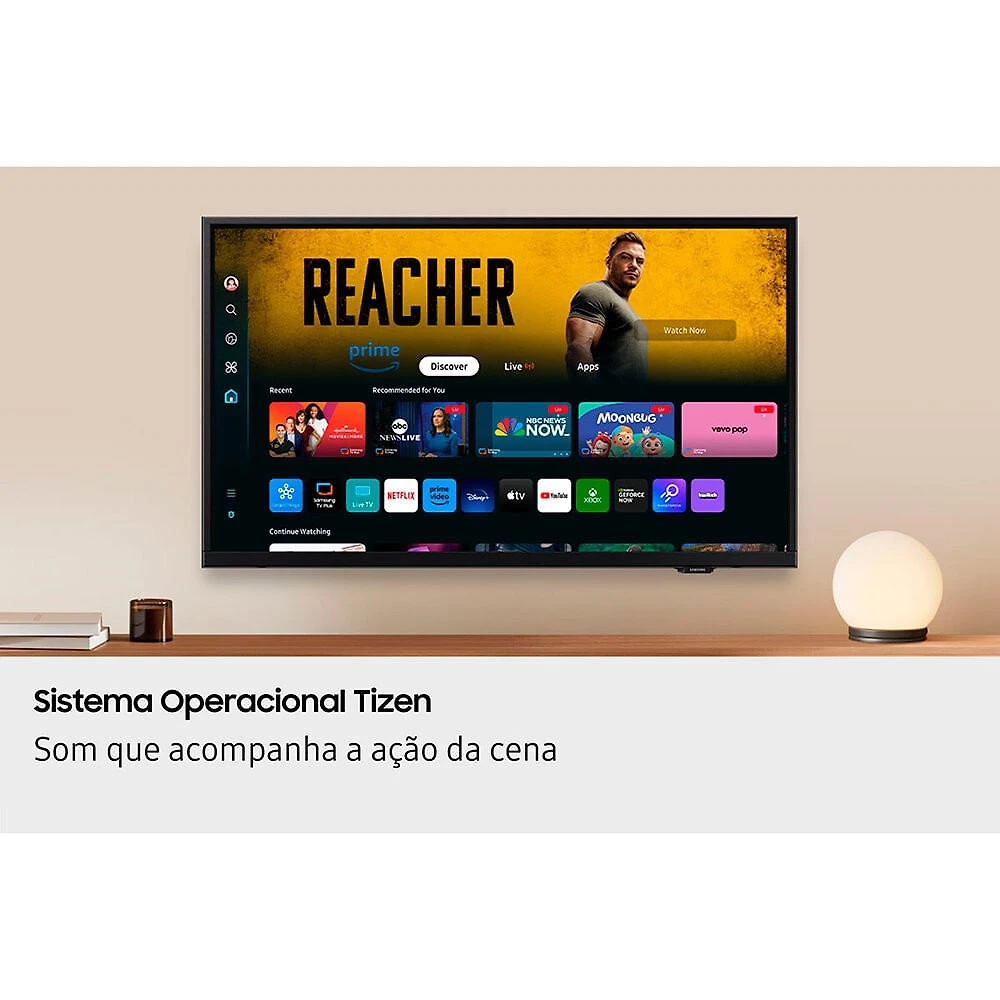 Miniatura Smart TV 32 Polegadas Samsung H5000F 2025 HD Tizen Som em Movimento 108362402217 - Preto - Bivolt