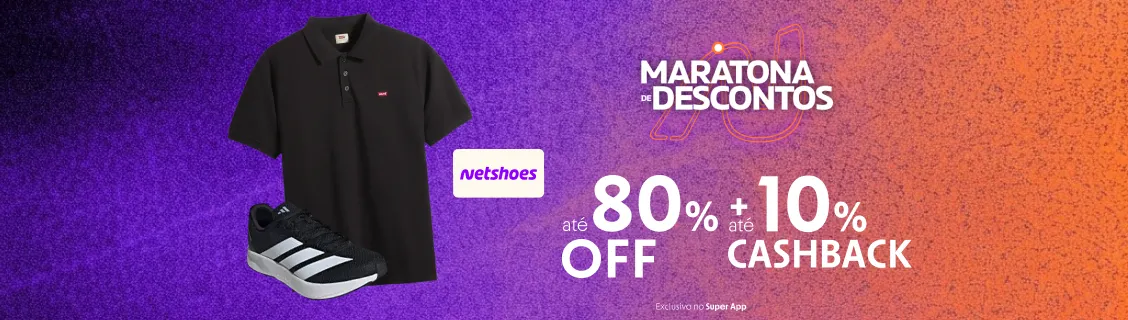 Netshoes com até 10% de cashback