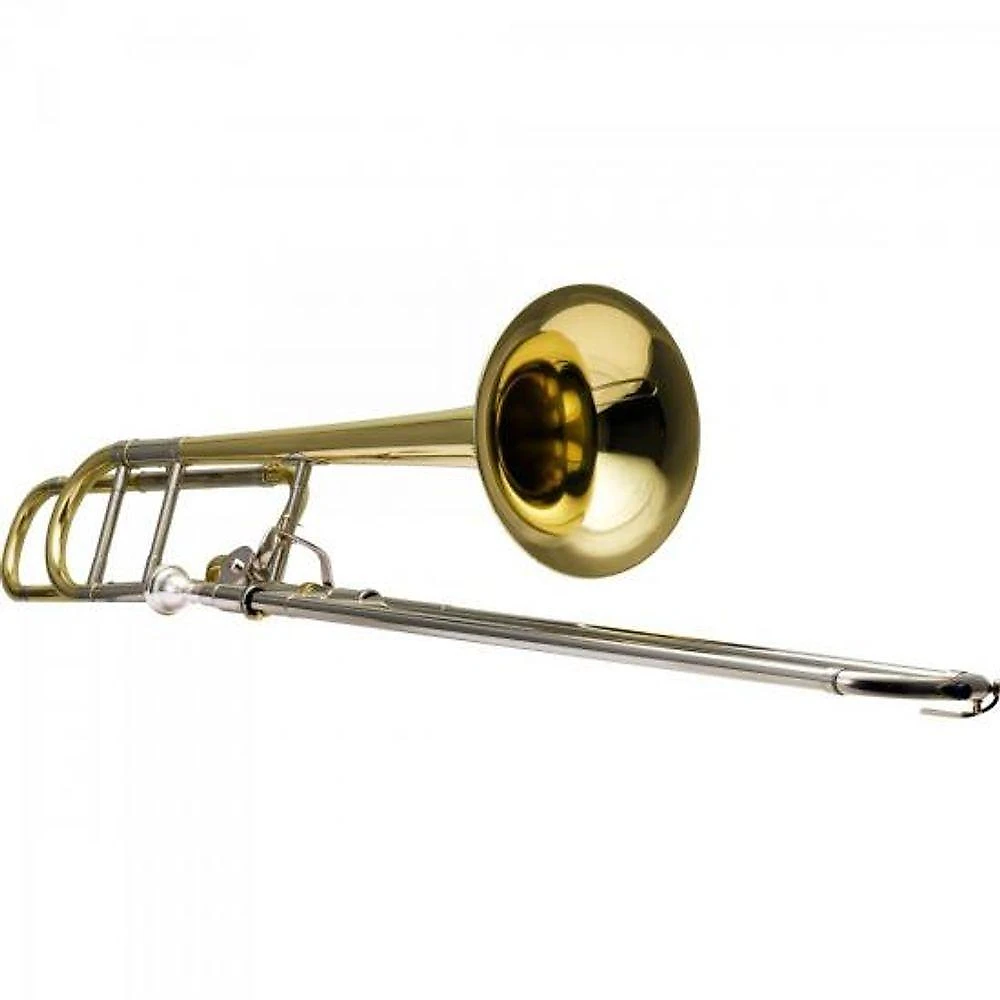 Trombone de Vara HSL-801L Tenor Bb-F Laqueado Dourado Harmonics com Estojo