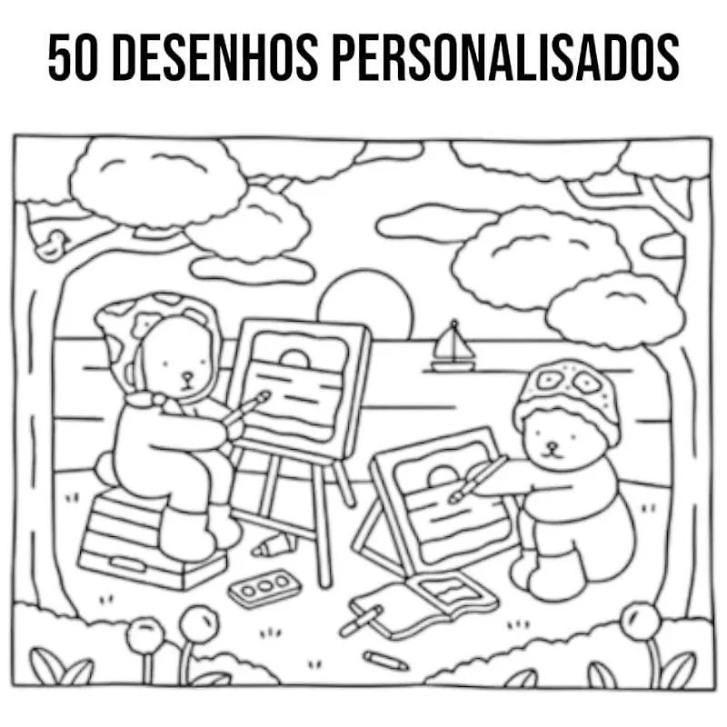 Bobbie Goods A5 Livro Colorir 50 Folhas Papel Grosso E Capa