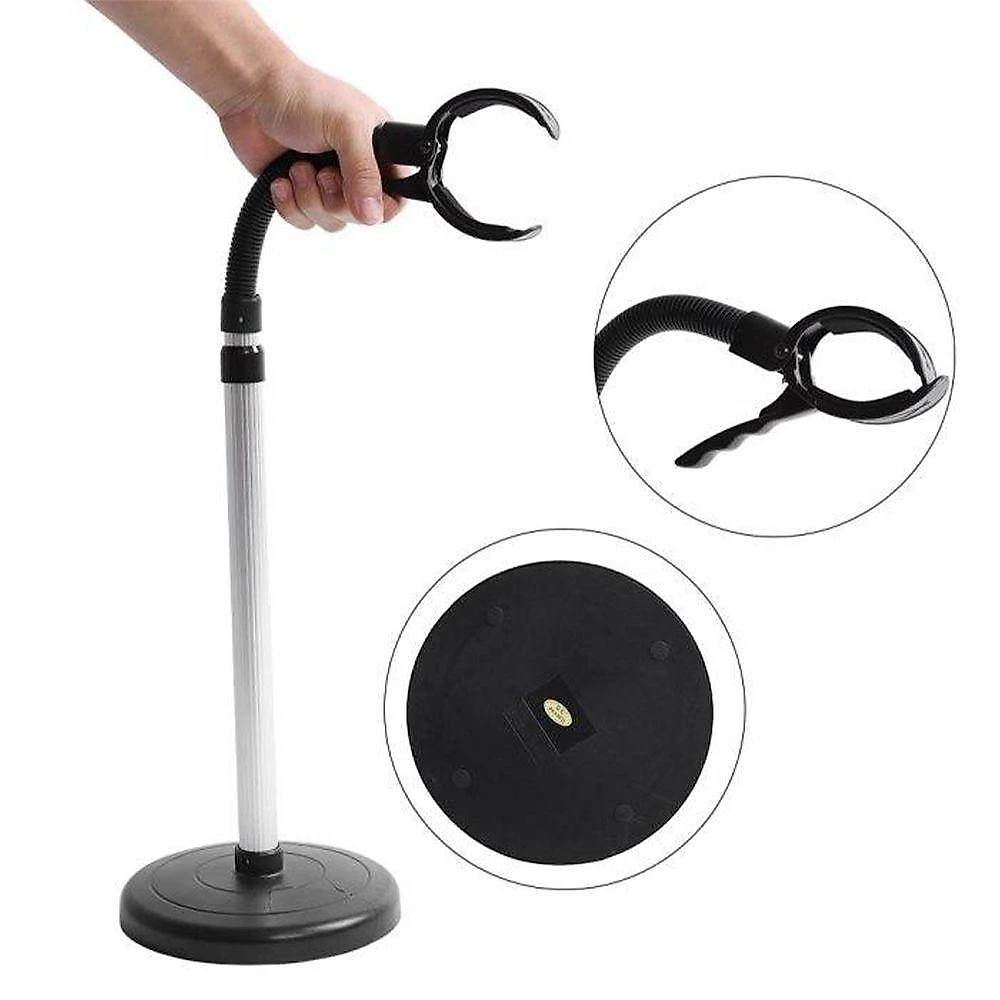 Suporte Secador Cabelo Pet Giratorio Ajustavel Flexivel Chao Salao Cabeleireiro