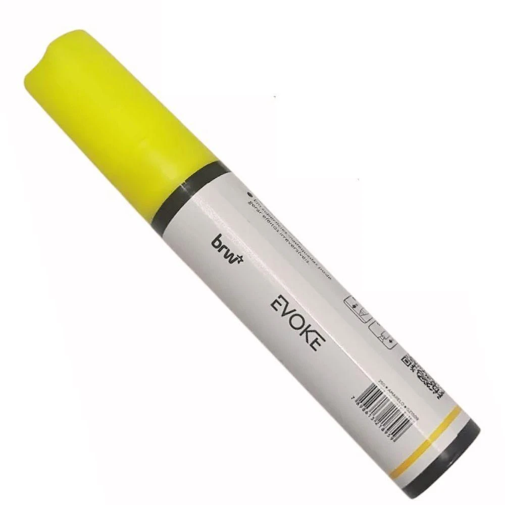 Giz Líquido 15mm Brw Singular para Lousa Quadro Vidro 01 Unidade Amarelo