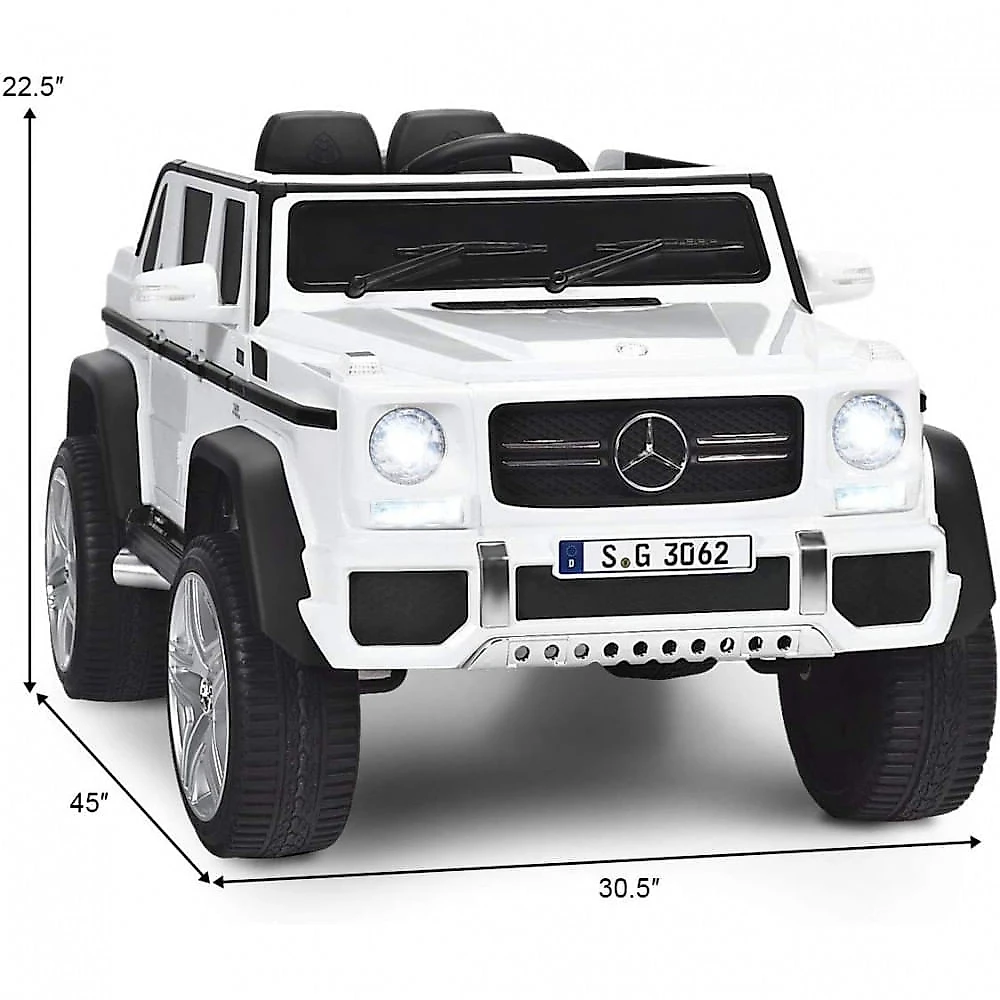 Costzon Ride CarrinhoCarro Elétrico MercedesBenz 650S 1 lugar 12V c controle remoto USB MP3 3 kmh 3 a 6 anos Branco
