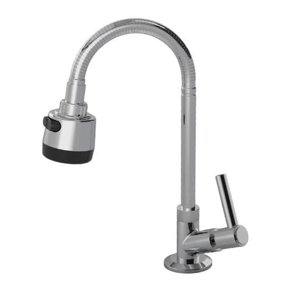 Torneira Real Gourmet Mesa 1168 C70 com Bica Alta Acionamento 1-4 Volta Inox Real Metais