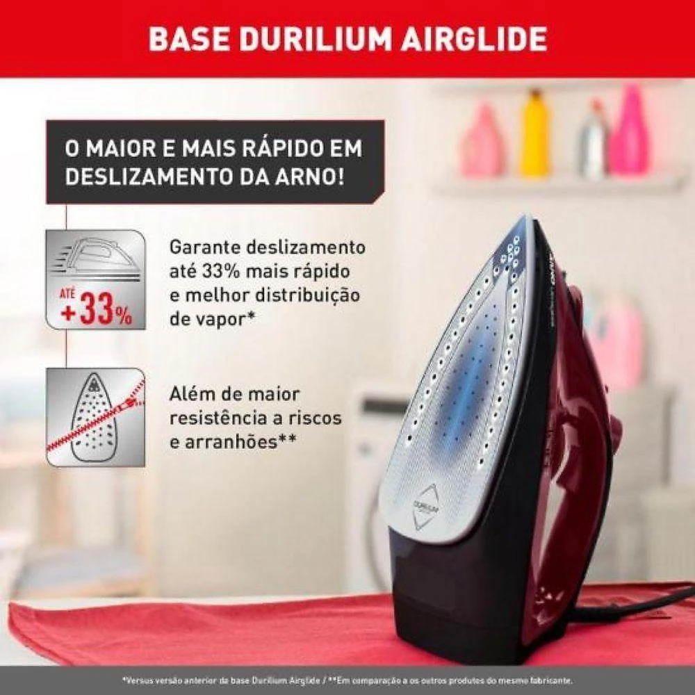 Ferro A Vapor Ultragliss Base Durilium Airglide 1520w Vinho