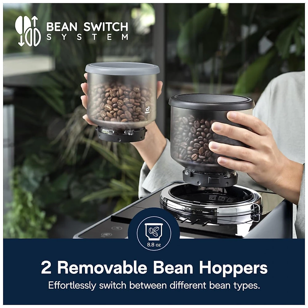 Máquina de Café Espresso Automática De'Longhi Rivelia Cinza Pebble Moedor Integrado Espumador 120V