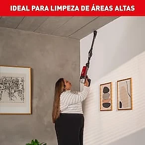 Aspirador de Pó Vertical Sem Fio Arno X-Force Flex 9.60 RH20 2 em 1 250W LED Autonomia 45 Minutos Bivolt Vermelho