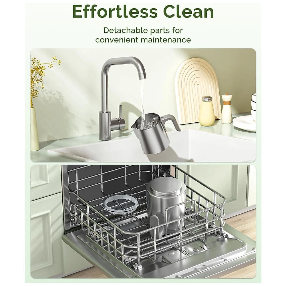 Espumador de Leite Elétrico Maestri House 4 em 1, 600W, 500ml, Controle Tátil, Leite Quente/Frio, Memória, Prático e Eficiente