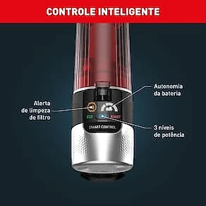 Aspirador de Pó Vertical Sem Fio Arno X-Force Flex 9.60 RH20 2 em 1 250W LED Autonomia 45 Minutos Bivolt Vermelho