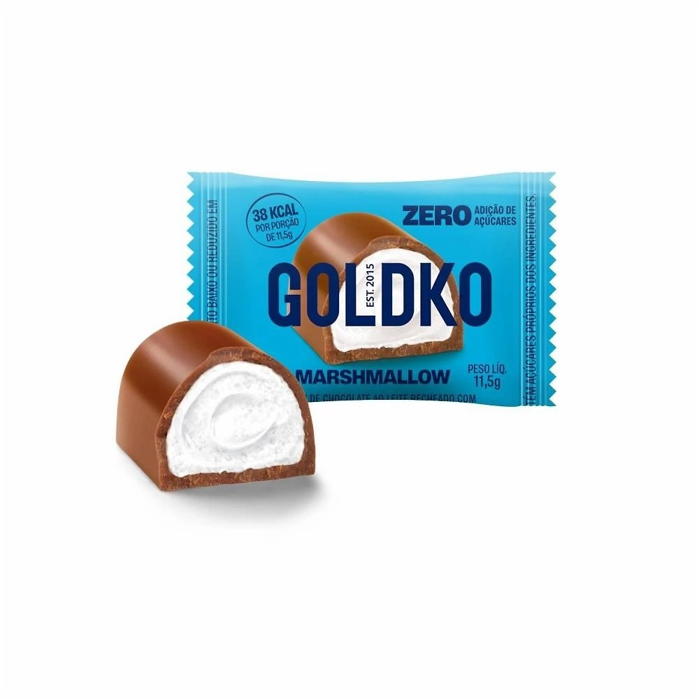 Bombom Chocolate Gold Ko Marshmallow Zero Açúcar 11,5g