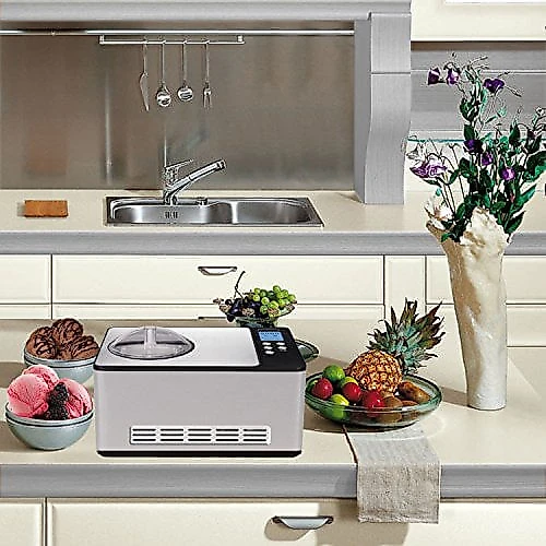 Sorveteira Whynter ICM200LS Aço Inoxidável 21 Litros Temporizador Embutido