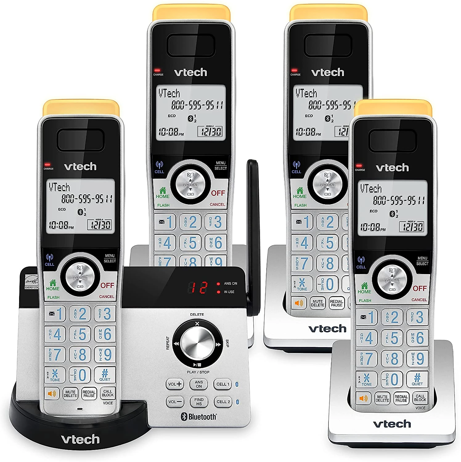 VTECH IS81214 Telefone sem Fio com Secretária Eletrônica e B loqueio de Chamada 4 Unidades