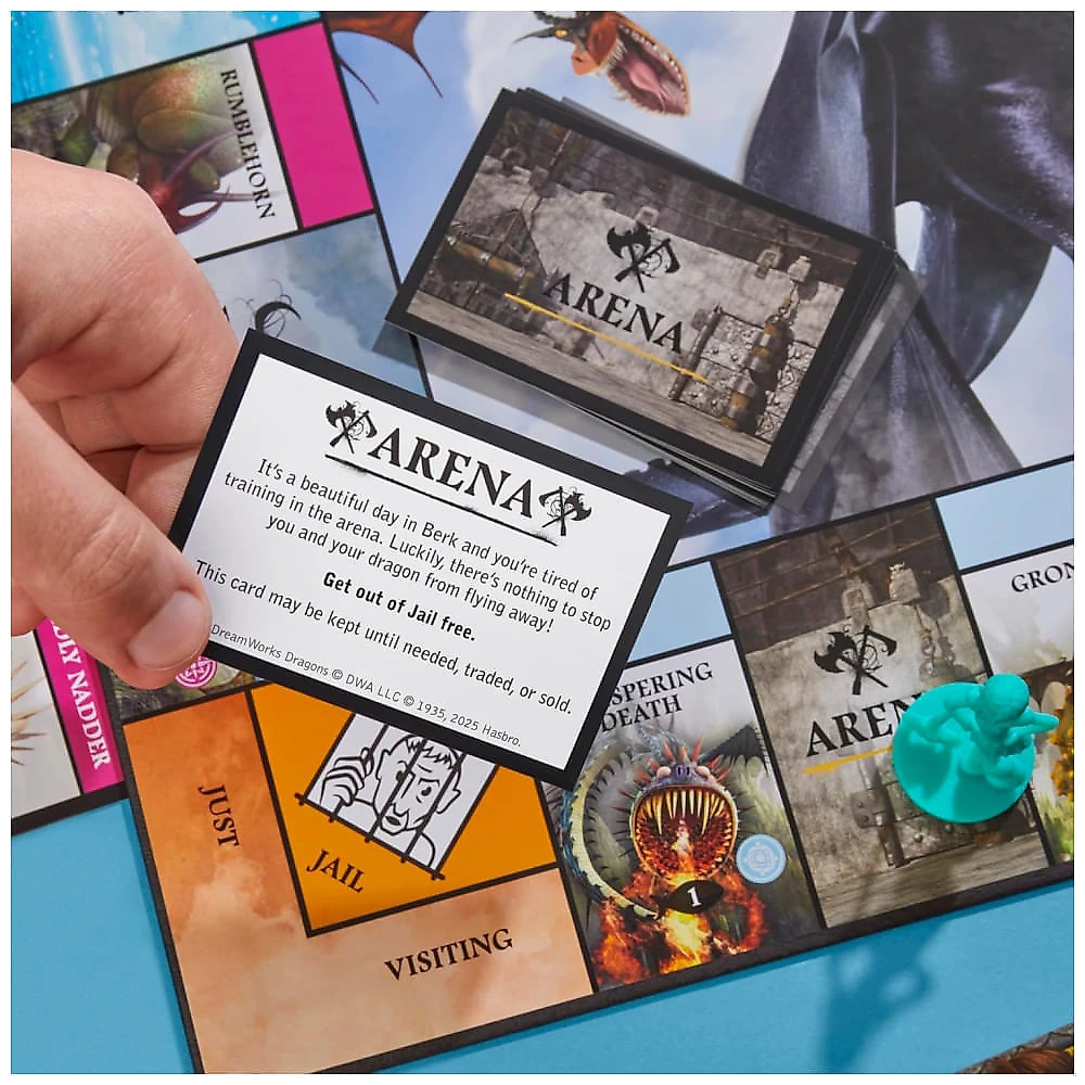 Monopoly Edição DreamWorks Como Treinar o Seu Dragão - Jogo de Tabuleiro, 8+ Anos, 2-4 Jogadores, 45 Min de Diversão.