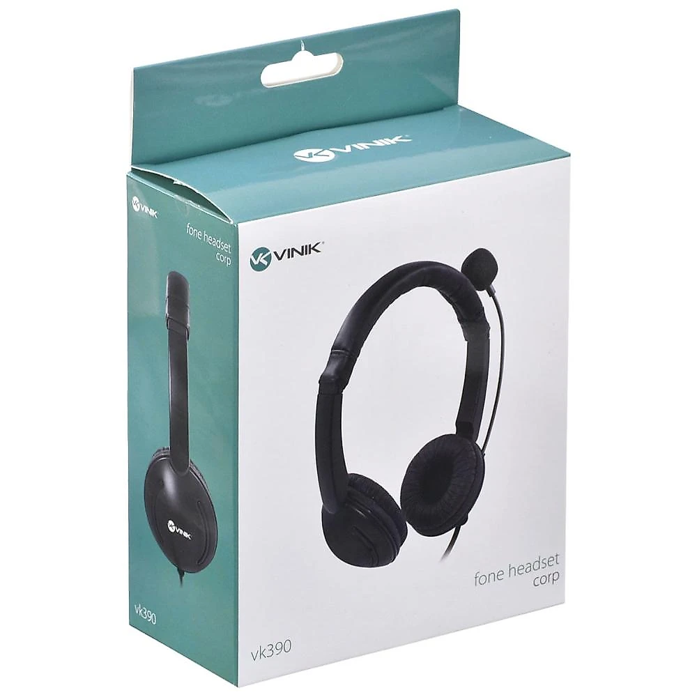 Fone headset usb microfone preto vinik 1