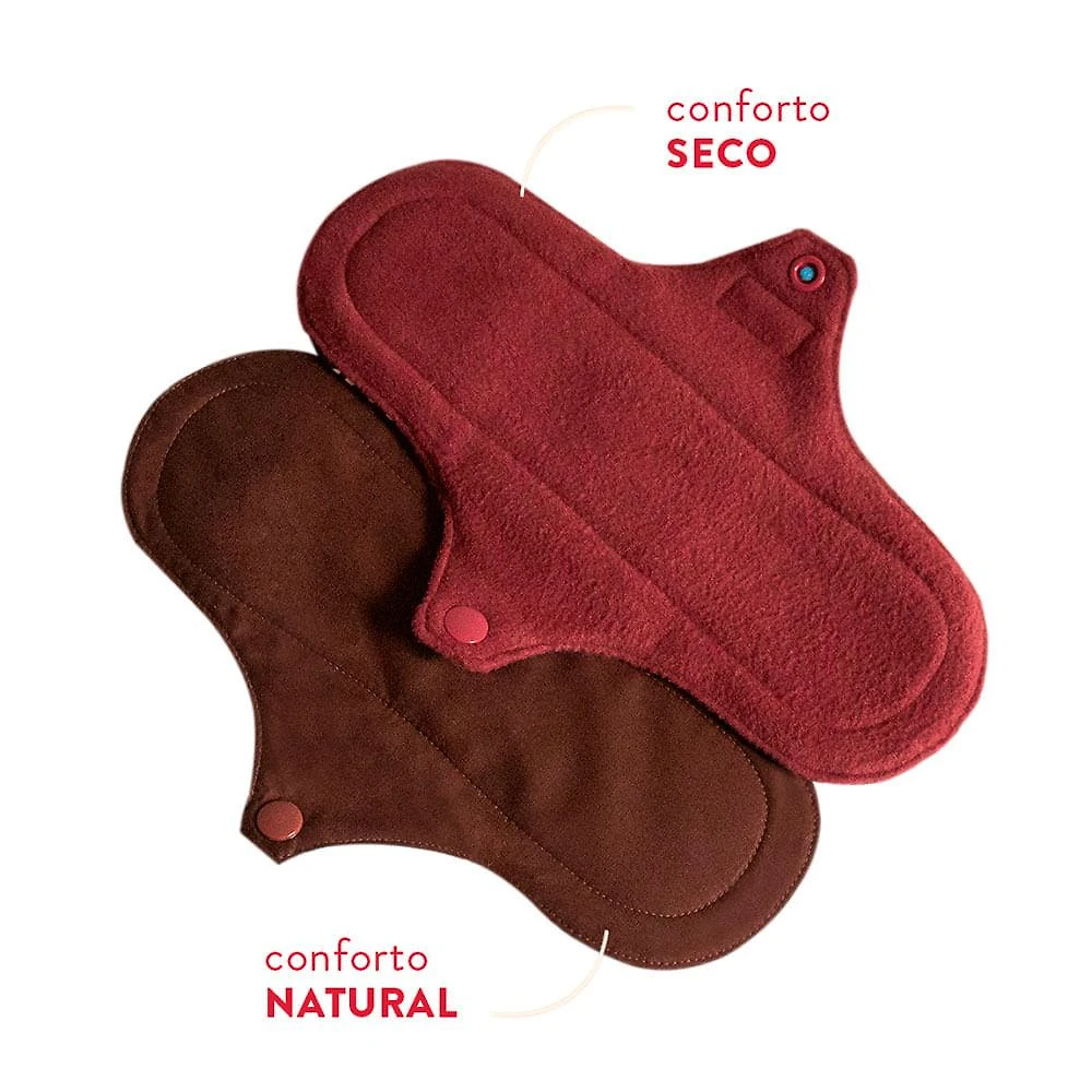 Absorvente noturno de pano korui – terra linha conforto natural