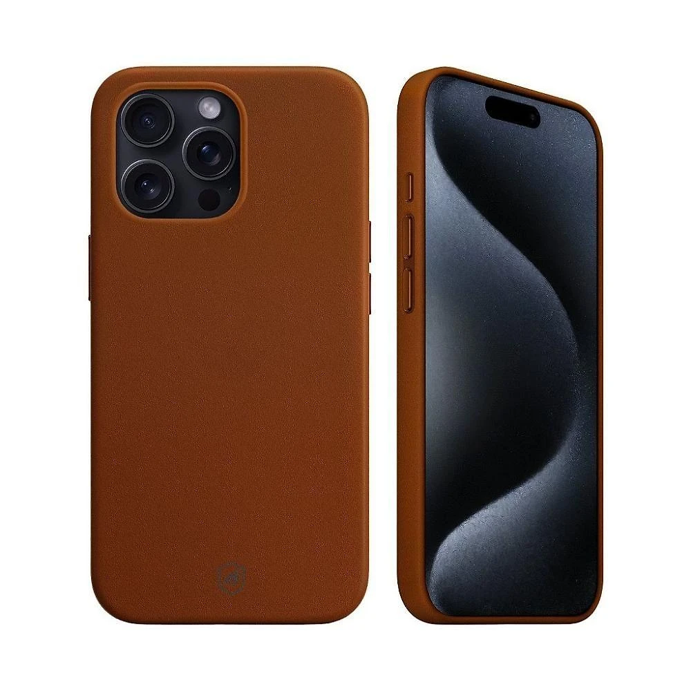Capa Para Iphone 15 Pro - Couro Dual Marrom - Gshield