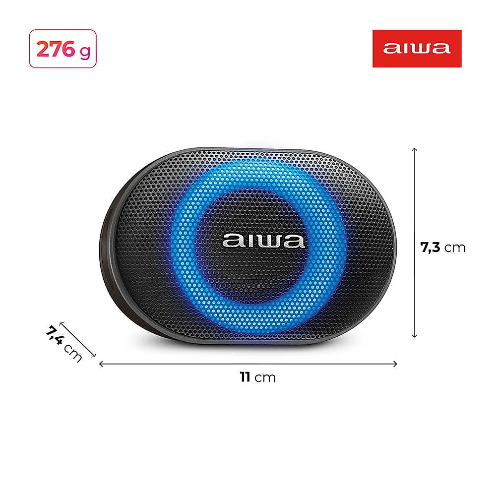 Caixa de Som Speaker AIWA AWS-SP-06-B 10W Bluetooth IPX6 BIVOLT