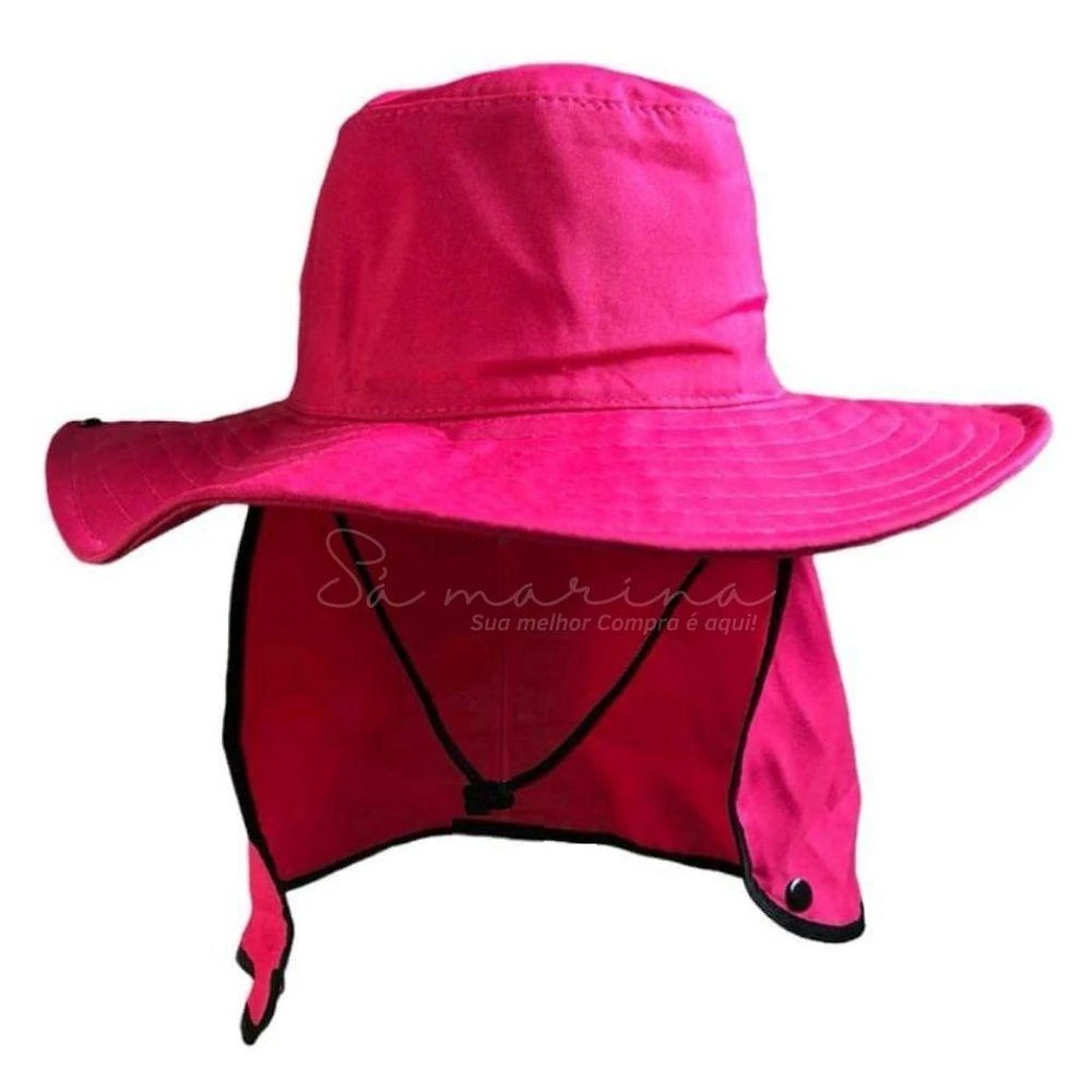 Chapéu OEM Boné Pescador Australiano 100% Poliéster Tamanho Único Rosa Unissex