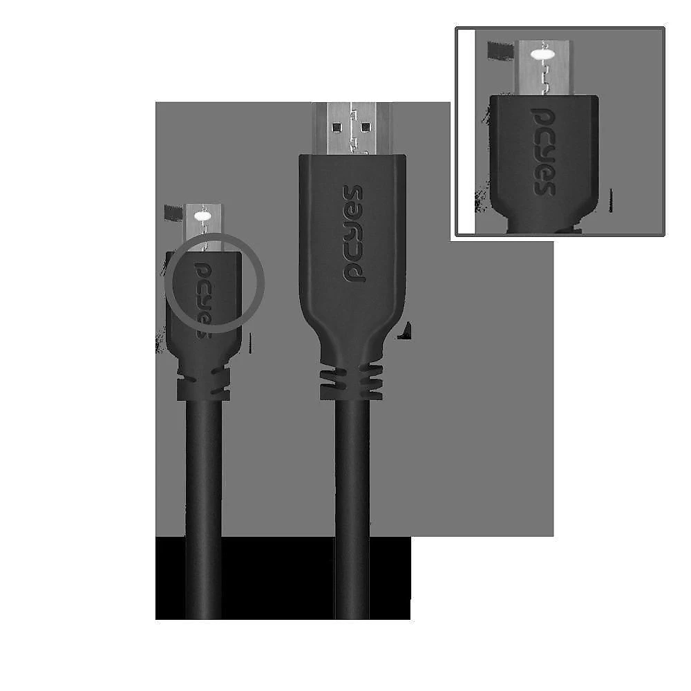 Cabo Mini Displayport para HDMI 2.0 Macho 2 Metros 4K 60Hz Pcyes
