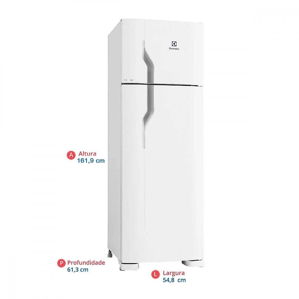 Geladeira Refrigerador DC35A 2 Portas 260 Litros Electrolux Branco - 110V