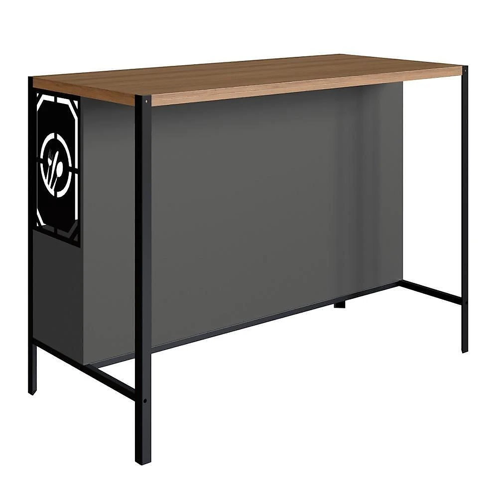 Mesa Bancada Ilha Gourmet 127cm P1034 Grafite Mell Pp Milani Store