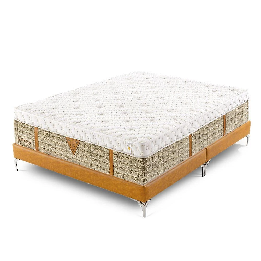 Colchão Vintage Duo Pocket - Látex E Molas Duplas Medida Casal 138x188cm Opcionais Box