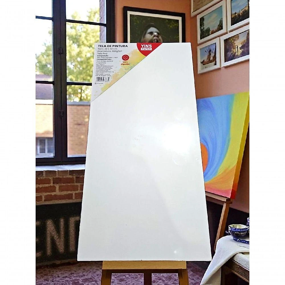 Tela De Pintura Fina 20x40 100% Algodão Pronta Qualidade