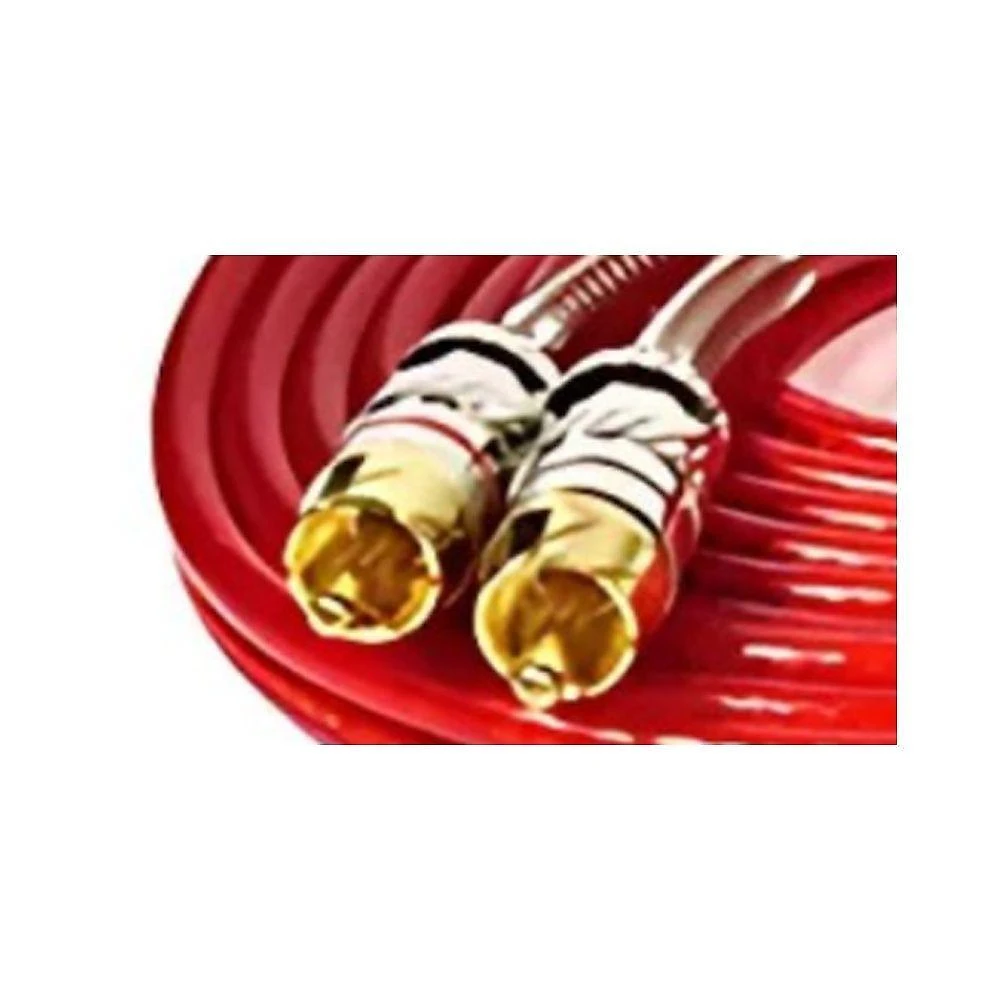 Cabo RCA NWT 2x2 Profissional Blindado para Audio Bivolt 3M Vermelho