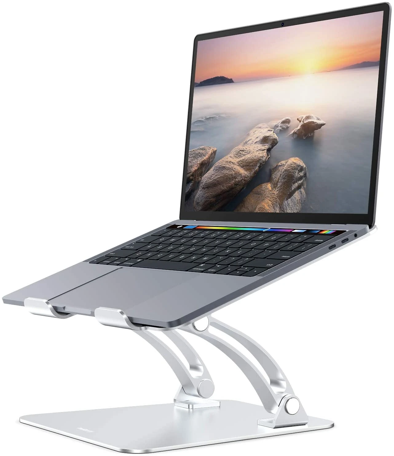Suporte Ergonômico Laptop Nulaxy Ajustável Até 20kg 2844Cm Prata
