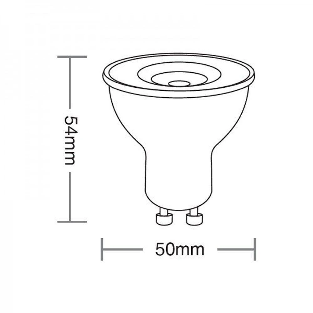 Kit 10 Lâmpadas Led Dicroica Mr16 Tdl 7w Taschibra Bivolt 6500k Luz Fria