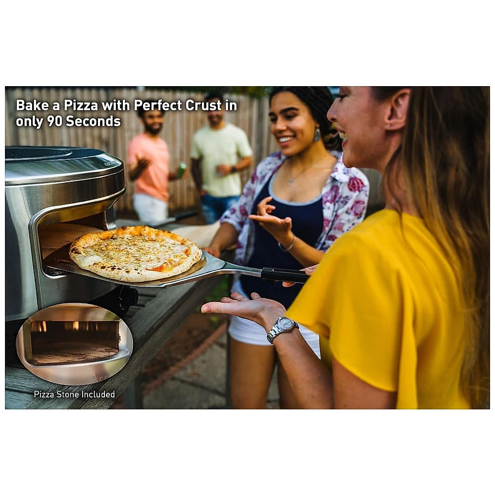 Forno de Pizza Solo Stove Pi Prime a Gás Propano Portátil Pedra Refratária 510°C Napolitana Externo — Kit Completo