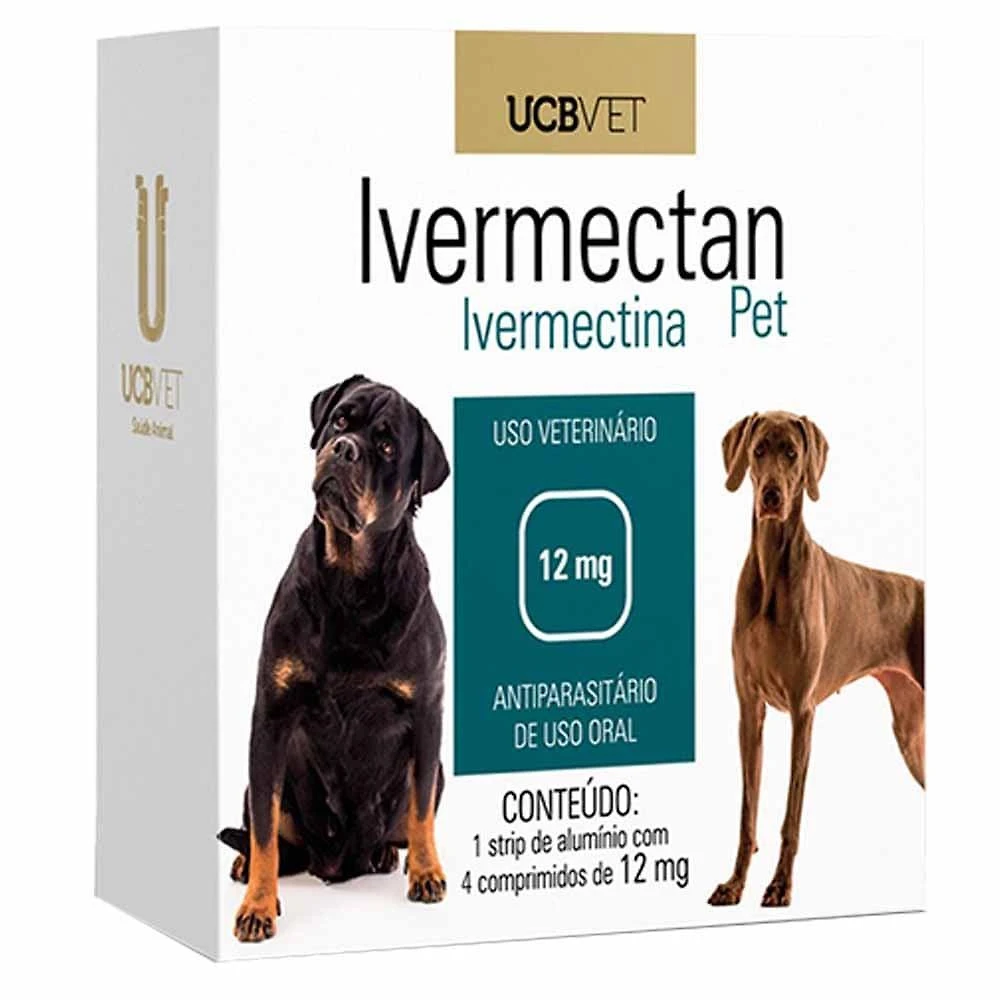 Antiparasitário UCBVET Ivermectan Pet para Cães - 12 mg
