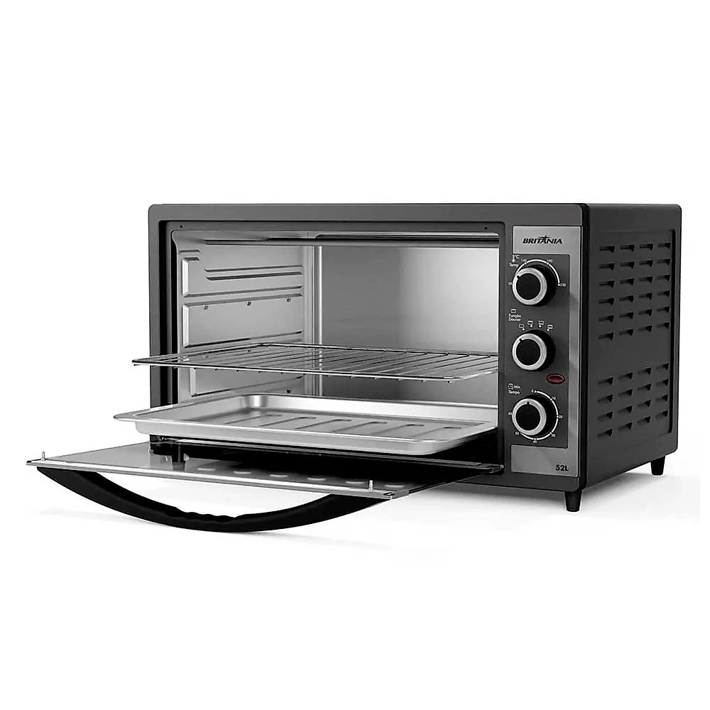 Forno Elétrico Britânia BFE55P  Dupla resistência 52L Preto - 127V