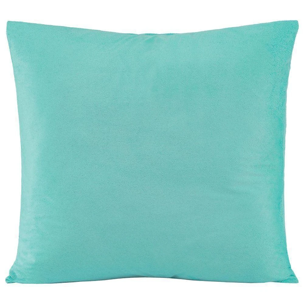 Capa De Almofada Decorativa Zion Suede 1 Peça 45cm X 45cm 100% Poliéster - Turquesa