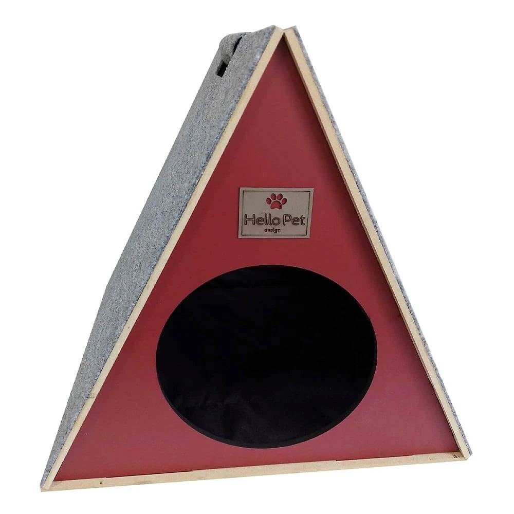 Toquinha com Arranhador Vermelho para Gatos - Tam. Único