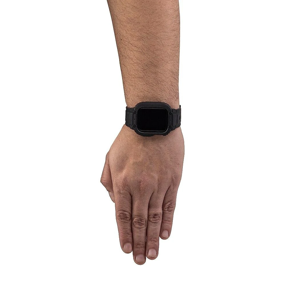 Pulseira de Bumper para Apple Watch 44mm e 45mm, Originais iPlace, Preta Pulseira de Bumper para Apple Watch 44mm e 45mm, Preta