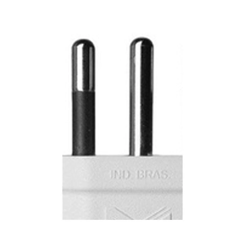 Kit 10 Cabos de Força Tripolar Fonte 2m 250V Branco Vinik