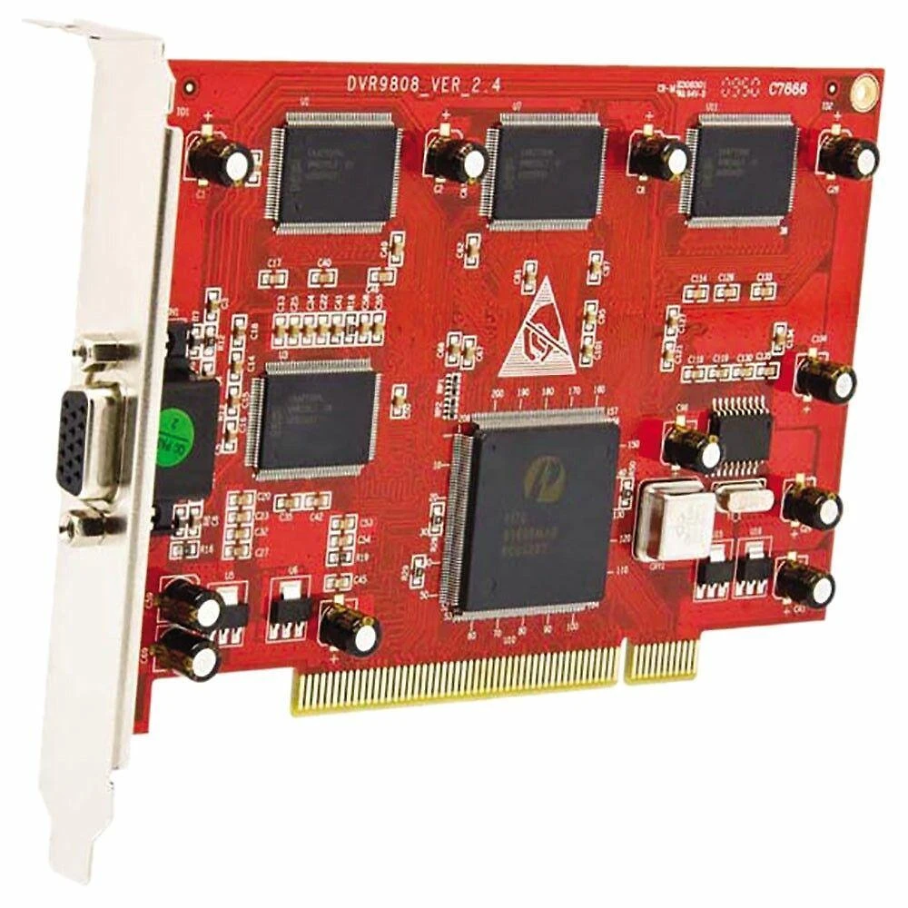 Kit Placa Dvr Pci Seykon Sk-9808 para Monitoramento 8 Canais Real Time Sistema Ntsc 240 Fps