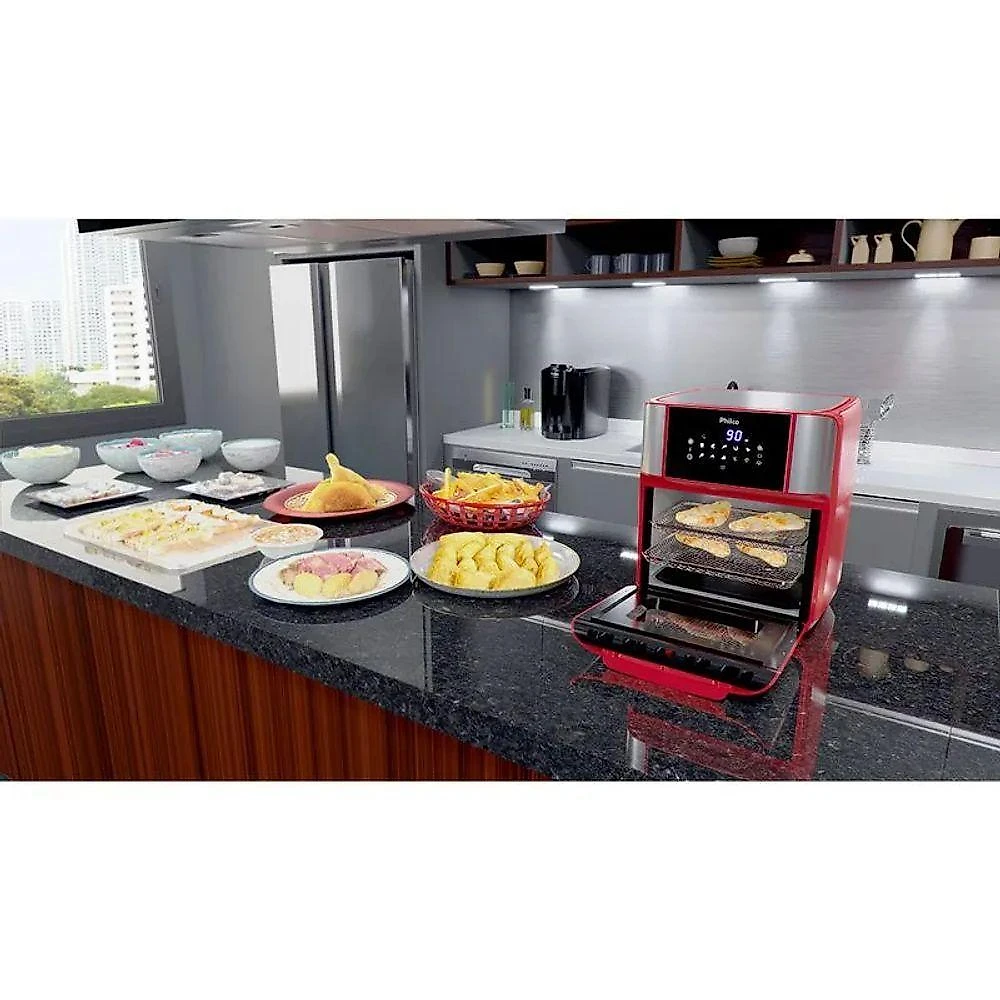 Fritadeira Air Fryer Oven Philco PFR2250V 12L 1800W Inox 110V