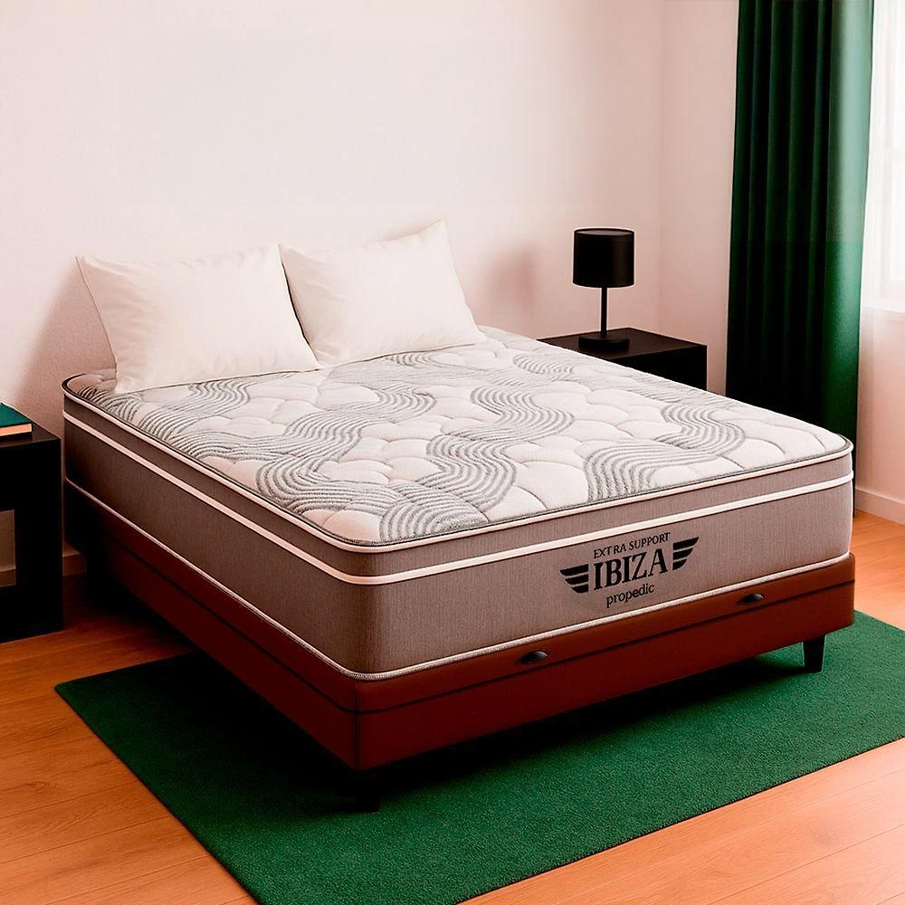 Cama Box Casal Marrom E Colchão Ibiza Molas Ensacadas Vstore