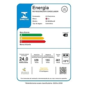 Geladeira LG Frost Free Inverse 451L Conectividade Inteligente Inox Look 110V