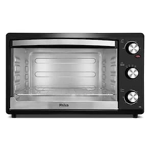 Miniatura Forno Elétrico Philco PFE44P 44L com Botão Timer de 60 minutos e Dupla resistência – Preto 110V